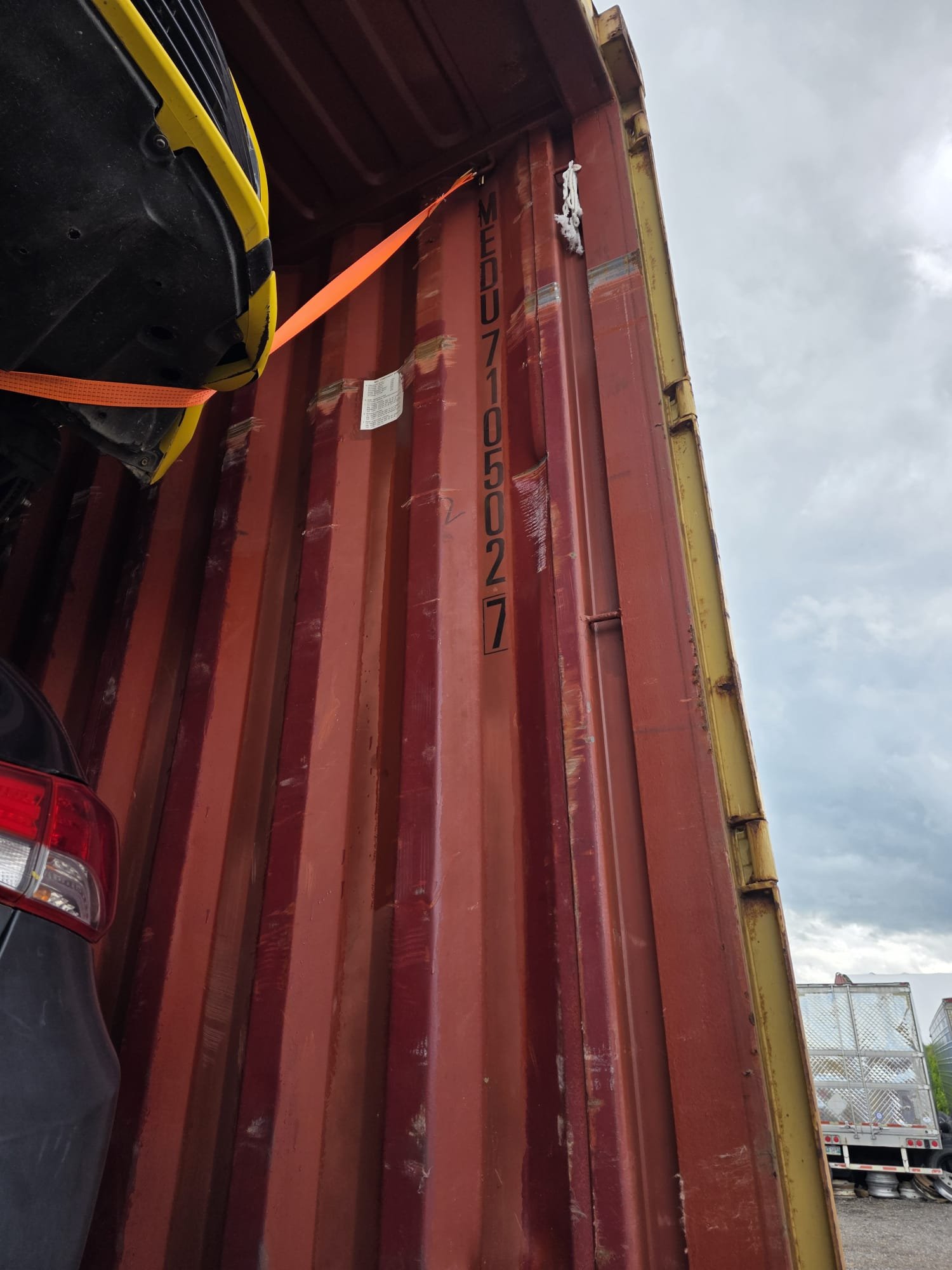 Vehicle in the yard, ready for container loading