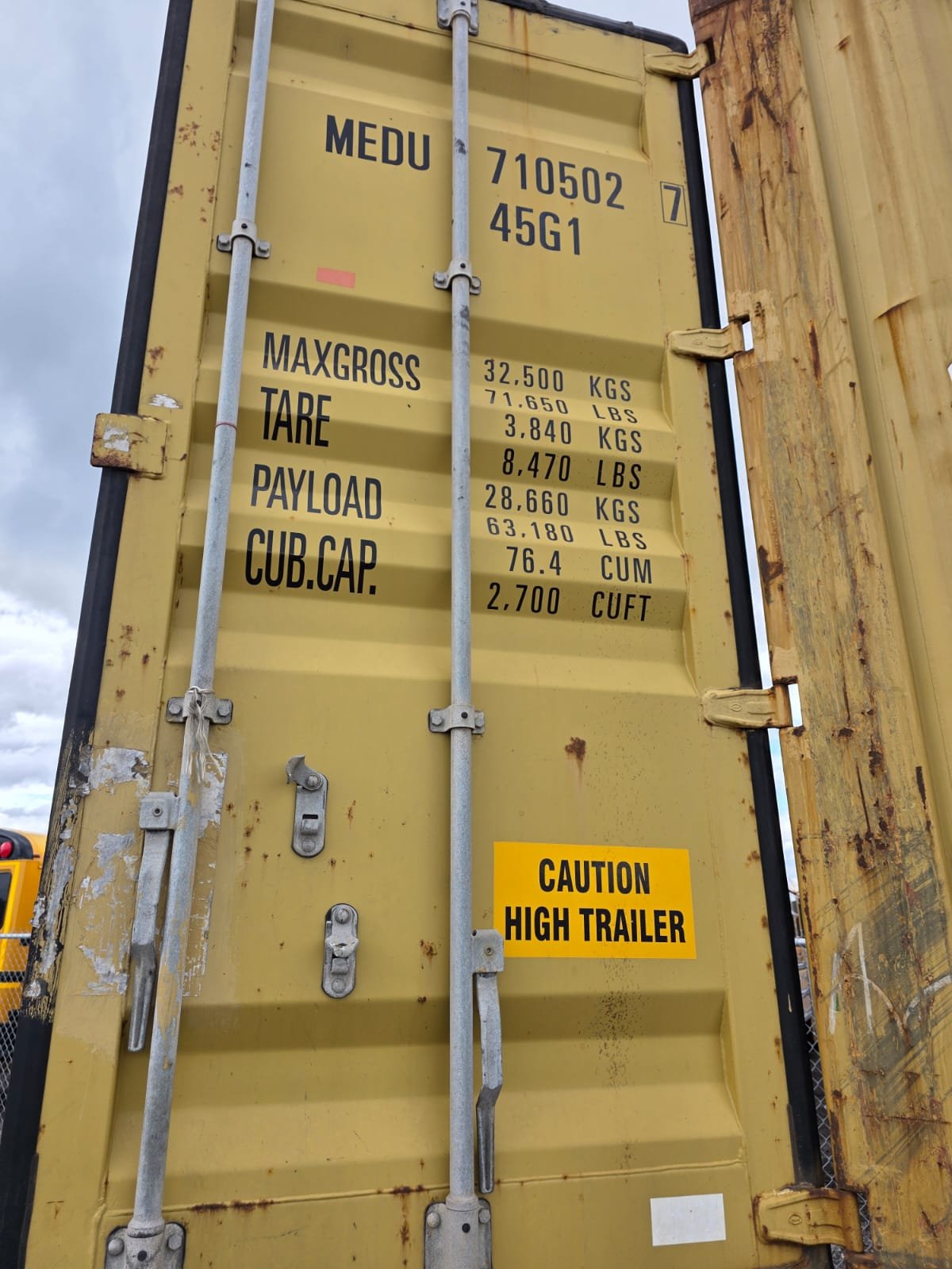 Vehicle in the yard, pre-shipment inspection